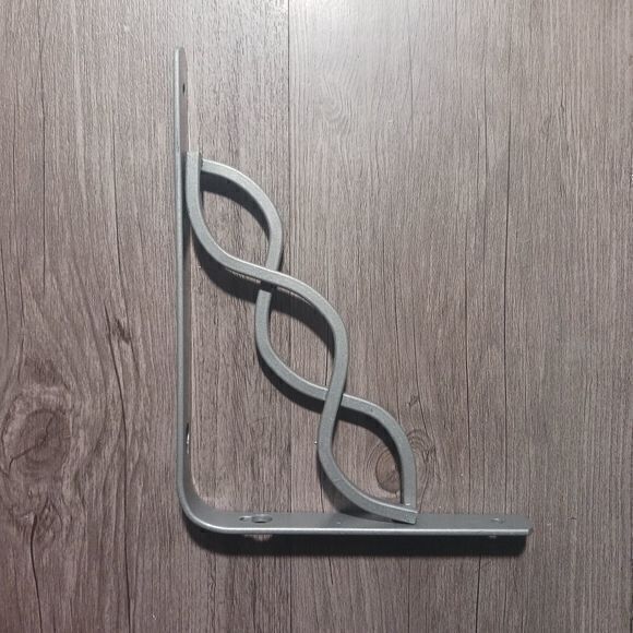 Rubbermaid Satin Nickel Celtic Scroll Decorative Shelf Brackets, Set of 4 - Picture 3 of 8